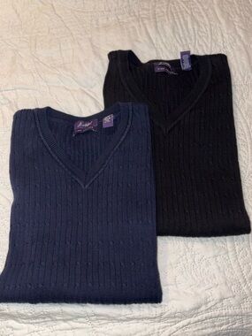 Bundle 2  - J Ashford Golf Pima Cotton Vests Size XXL - black and navy